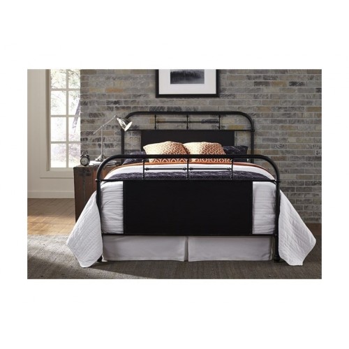 VINTAGE SERIES BLACK METAL BED 